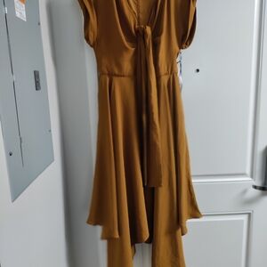 1. State Asymmetrical Dress in Mustard
